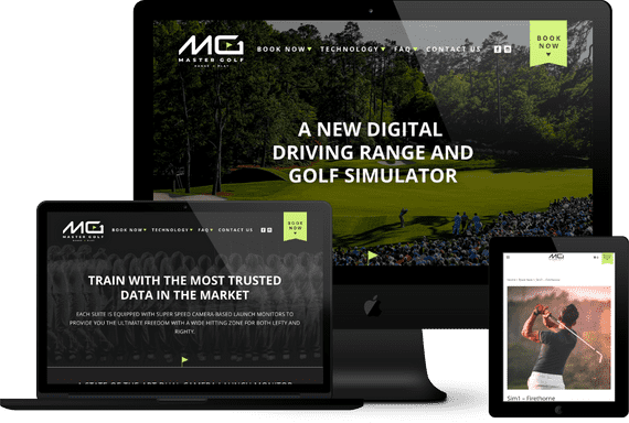 Interface of a website for golf players