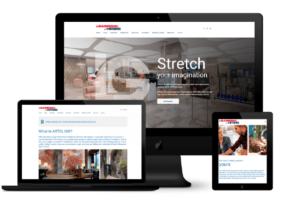 The responsive site for a Design and manufacturing company
