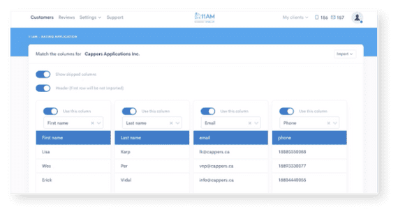 Appliciation designed to transfer data to cvs.file